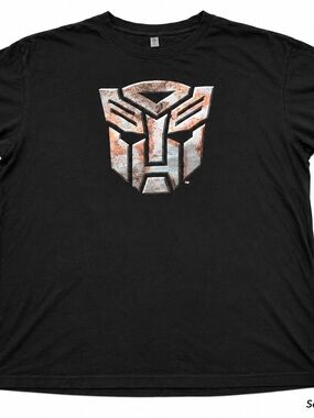 Transformers Hasbro Autobot Distressed Graphic Tee Black Men’s 3XL